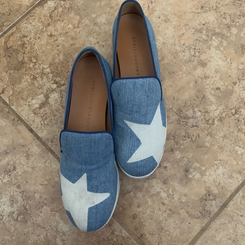 STELLA MCCARTNEY Binx Denim Star Platform Sneakers